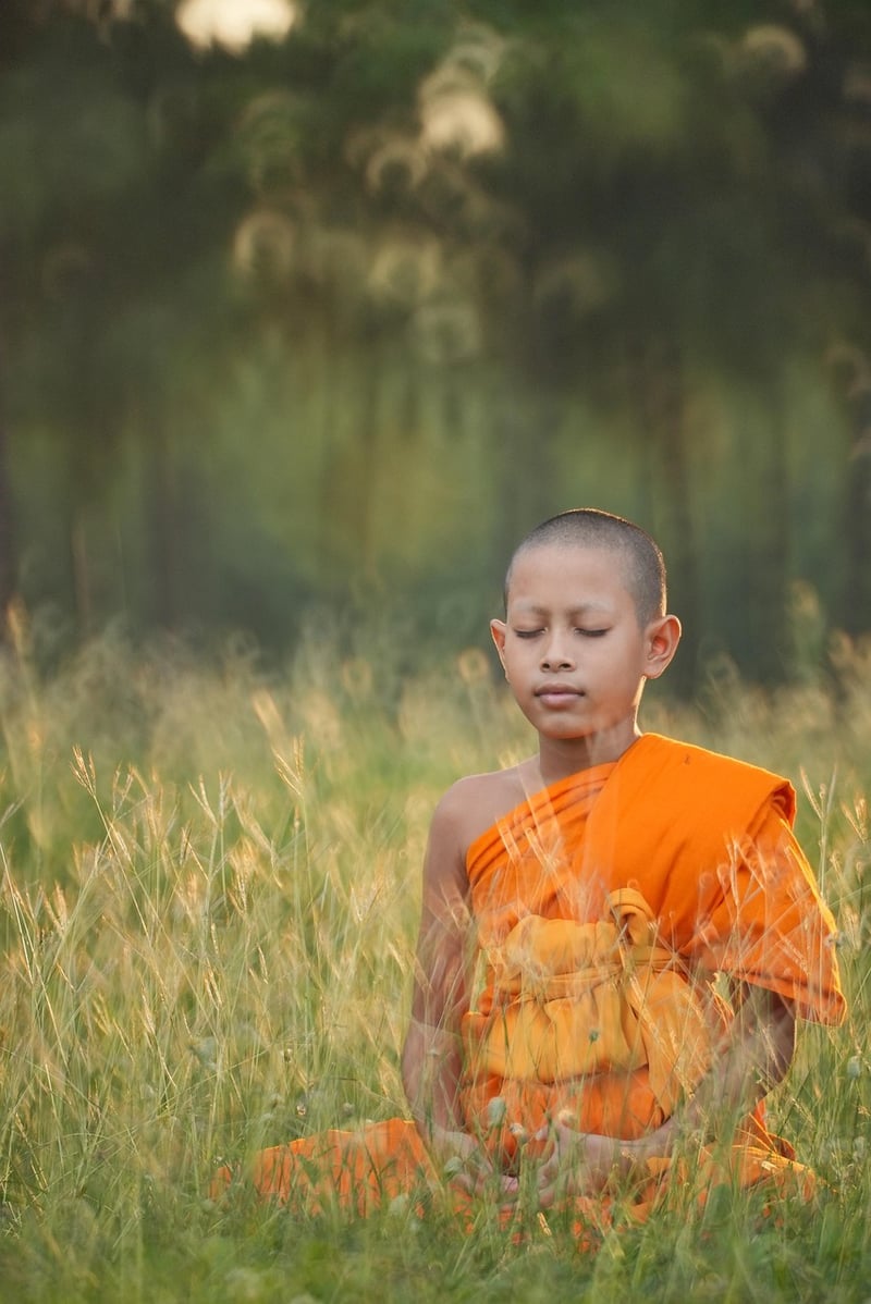 Woman practicing mindful breathing